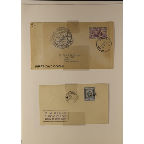 281 - CANADA - NEWFOUNDLAND 1937-47 INTERESTING COVERS COLLECTION incl. commercial mail, airmail & registe... 