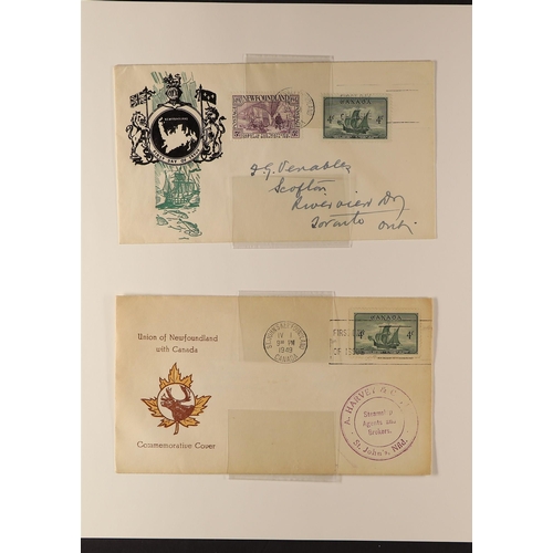 281 - CANADA - NEWFOUNDLAND 1937-47 INTERESTING COVERS COLLECTION incl. commercial mail, airmail & registe... 