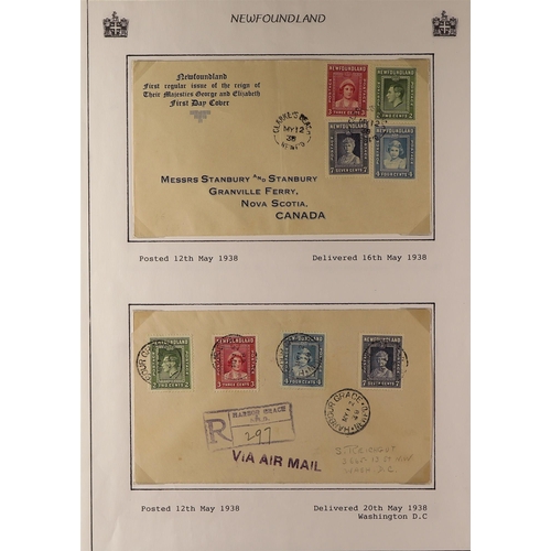 281 - CANADA - NEWFOUNDLAND 1937-47 INTERESTING COVERS COLLECTION incl. commercial mail, airmail & registe... 