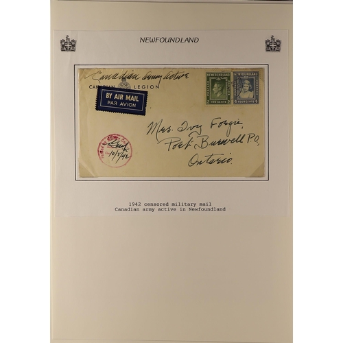 281 - CANADA - NEWFOUNDLAND 1937-47 INTERESTING COVERS COLLECTION incl. commercial mail, airmail & registe... 