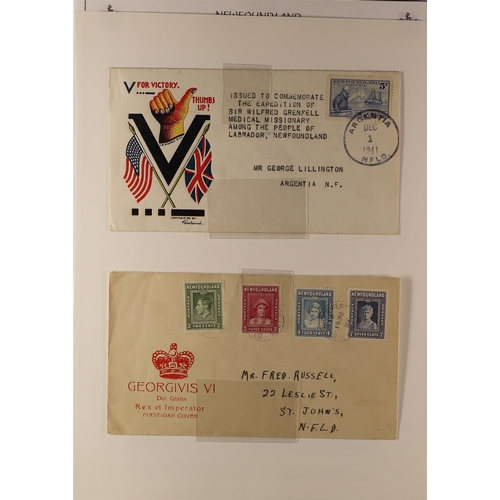 281 - CANADA - NEWFOUNDLAND 1937-47 INTERESTING COVERS COLLECTION incl. commercial mail, airmail & registe... 