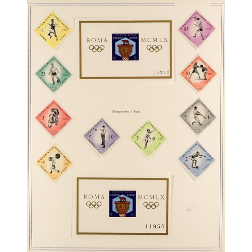 30 - COLLECTIONS & ACCUMULATIONS OLYMPIC GAMES & SPORTS IN EIGHT ALBUMS 1896-1970, with mint sets and min... 