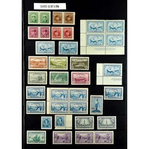 323 - CANADA 1897-1952 MINT RANGES with blocks, coils & booklet panes on stock pages, includes 1897 Jubile... 