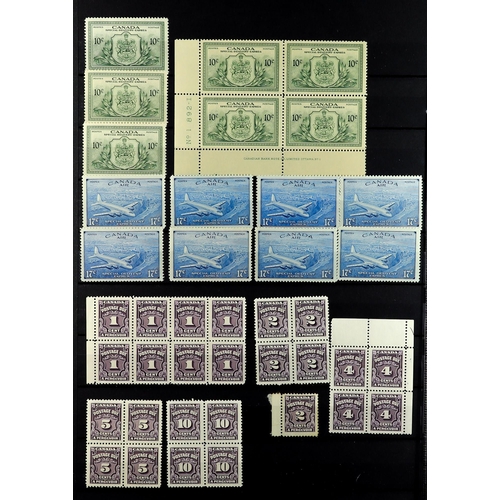 323 - CANADA 1897-1952 MINT RANGES with blocks, coils & booklet panes on stock pages, includes 1897 Jubile... 