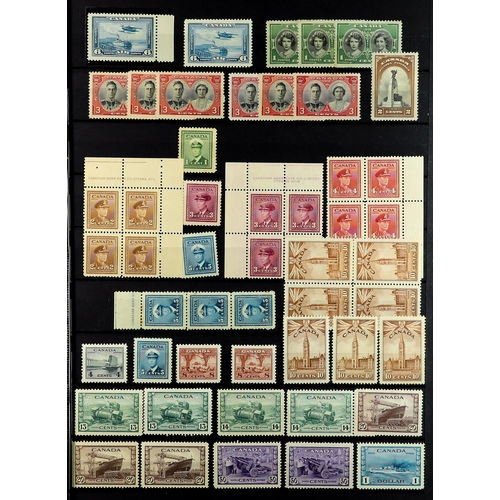 323 - CANADA 1897-1952 MINT RANGES with blocks, coils & booklet panes on stock pages, includes 1897 Jubile... 