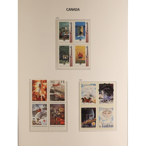 334 - CANADA 1990-2002 NEVER HINGED MINT COLLECTION in a DAVO hingeless printed album with slipcase, large... 