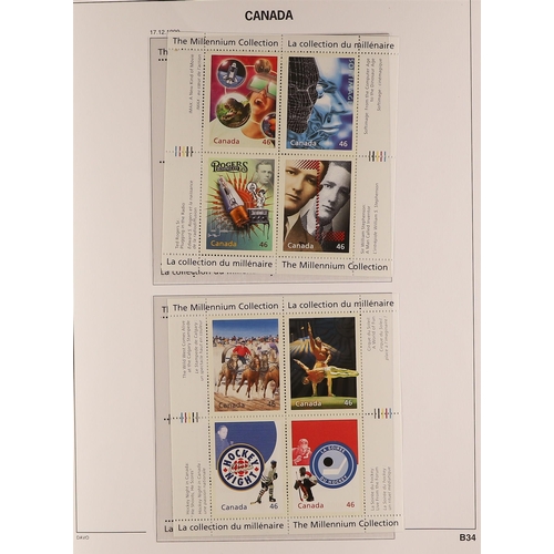 334 - CANADA 1990-2002 NEVER HINGED MINT COLLECTION in a DAVO hingeless printed album with slipcase, large... 