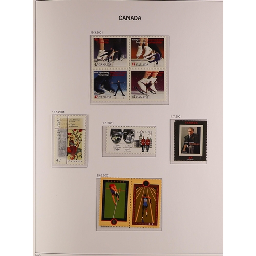 334 - CANADA 1990-2002 NEVER HINGED MINT COLLECTION in a DAVO hingeless printed album with slipcase, large... 