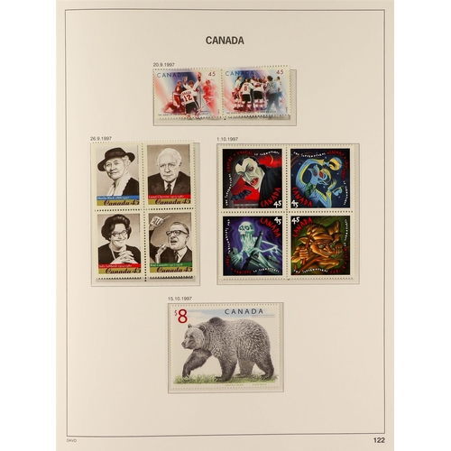 335 - CANADA 1990-99 NEVER HINGED MINT COLLECTION in a Stanley Gibbons hingeless album, highly complete in... 