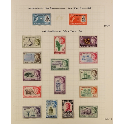 340 - CAYMAN IS. 1953-85 fine mint collection in an F.G. Warwick album, incl. 1953-62 set, 1962-65 set, la... 