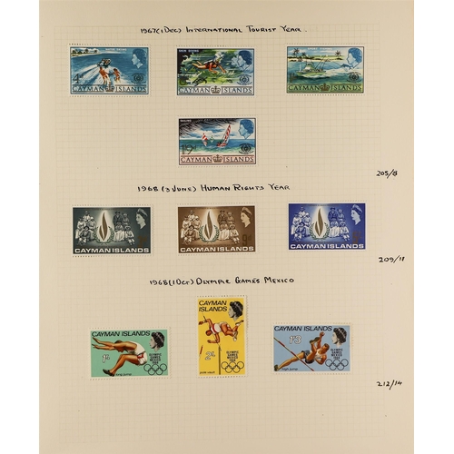 340 - CAYMAN IS. 1953-85 fine mint collection in an F.G. Warwick album, incl. 1953-62 set, 1962-65 set, la... 