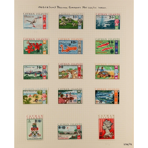 340 - CAYMAN IS. 1953-85 fine mint collection in an F.G. Warwick album, incl. 1953-62 set, 1962-65 set, la... 