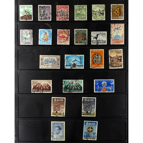 346 - CEYLON 1937-65 VIRTUALLY COMPLETE USED COLLECTION incl. 1938-49 Pictorials set with all perforation ... 