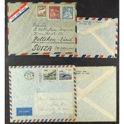 347 - CHILE AIRMAIL COVERS 1936-2006 incl. first flights & special flights covers, commercial airmail cove... 