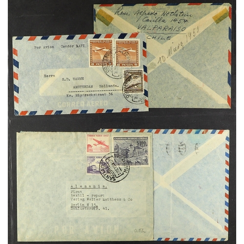 347 - CHILE AIRMAIL COVERS 1936-2006 incl. first flights & special flights covers, commercial airmail cove... 