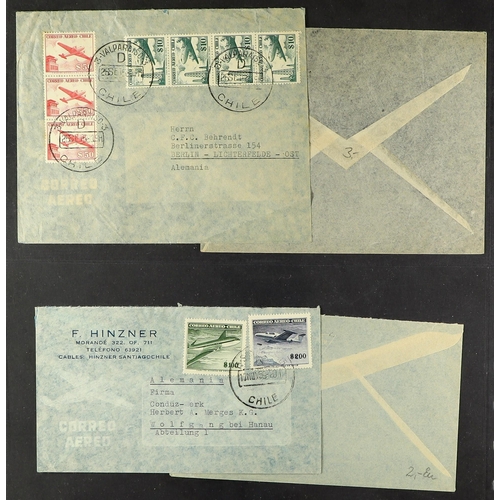 347 - CHILE AIRMAIL COVERS 1936-2006 incl. first flights & special flights covers, commercial airmail cove... 