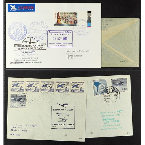 347 - CHILE AIRMAIL COVERS 1936-2006 incl. first flights & special flights covers, commercial airmail cove... 