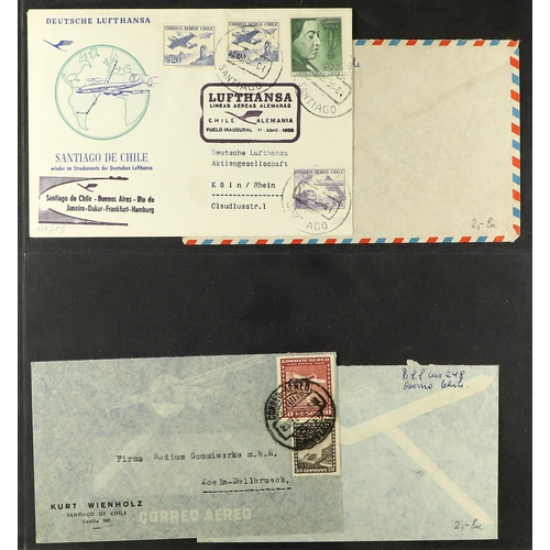 347 - CHILE AIRMAIL COVERS 1936-2006 incl. first flights & special flights covers, commercial airmail cove... 