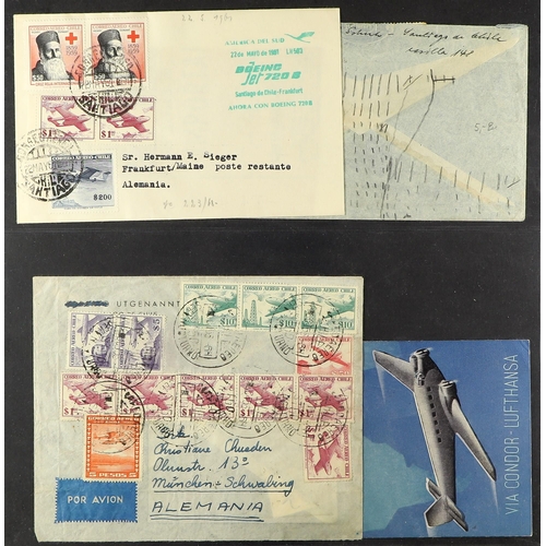 347 - CHILE AIRMAIL COVERS 1936-2006 incl. first flights & special flights covers, commercial airmail cove... 