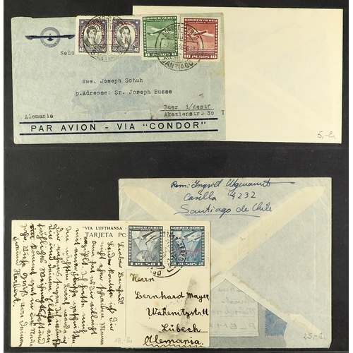 347 - CHILE AIRMAIL COVERS 1936-2006 incl. first flights & special flights covers, commercial airmail cove... 