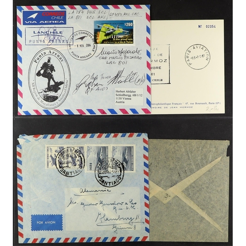 347 - CHILE AIRMAIL COVERS 1936-2006 incl. first flights & special flights covers, commercial airmail cove... 