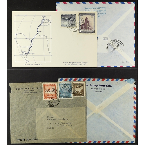 347 - CHILE AIRMAIL COVERS 1936-2006 incl. first flights & special flights covers, commercial airmail cove... 