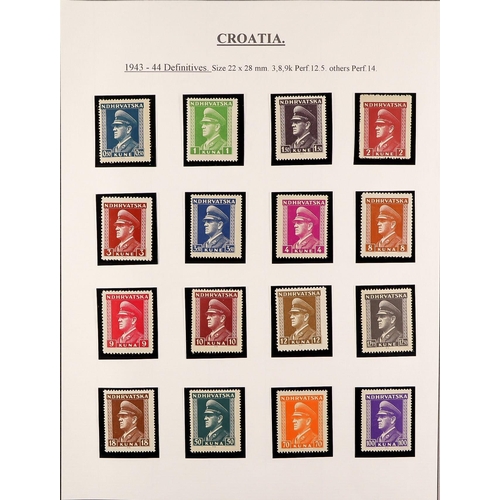 355 - CROATIA 1941-1949 ATTRACTIVE COLLECTION in an album, mint (many never hinged) and used, includes 194... 