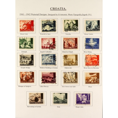 355 - CROATIA 1941-1949 ATTRACTIVE COLLECTION in an album, mint (many never hinged) and used, includes 194... 