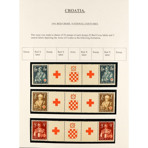 355 - CROATIA 1941-1949 ATTRACTIVE COLLECTION in an album, mint (many never hinged) and used, includes 194... 