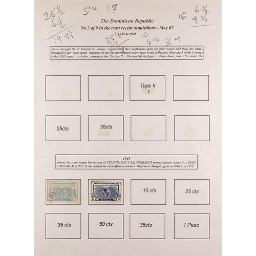 383 - DOMINICAN REP. TELEGRAPH STAMPS 1887-1945 mint & used incl. 1887 set (the 25c used), 1920 Pictorials... 