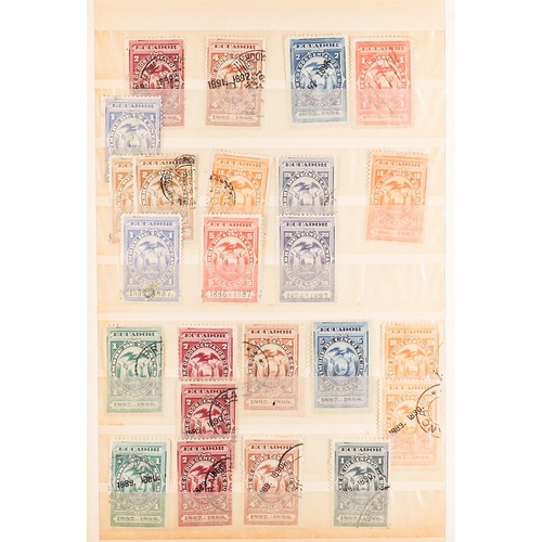 384 - ECUADOR BACK OF BOOK ISSUES a mint and used collection with Postage Due incl. 1896 set mint; Officia... 