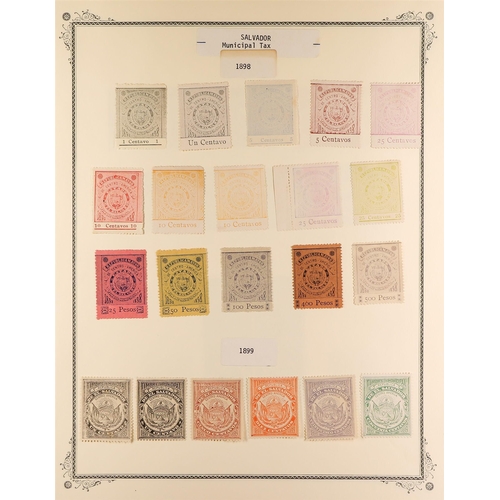 403 - EL SALVADOR REVENUE STAMPS 1883-1925 mint & used collection incl. Documentary, Cancellation of Contr... 