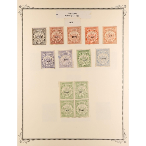 403 - EL SALVADOR REVENUE STAMPS 1883-1925 mint & used collection incl. Documentary, Cancellation of Contr... 