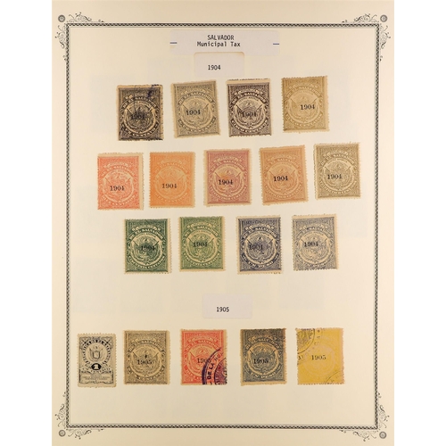 403 - EL SALVADOR REVENUE STAMPS 1883-1925 mint & used collection incl. Documentary, Cancellation of Contr... 