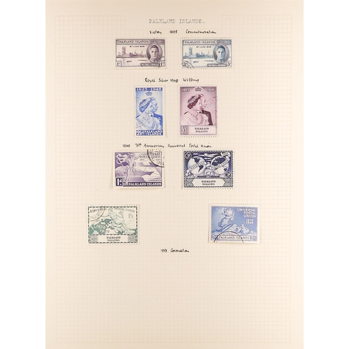 412 - FALKLAND IS. 1937-52 COMPLETE USED COLLECTION from the 1937 Coronation to the 1952 Pictorial definit... 