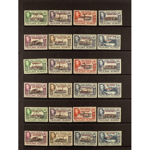 413 - FALKLAND IS. 1937-52 NEVER HINGED MINT COLLECTION complete SG 143/185, incl. 1938-50 Pictorials set,... 