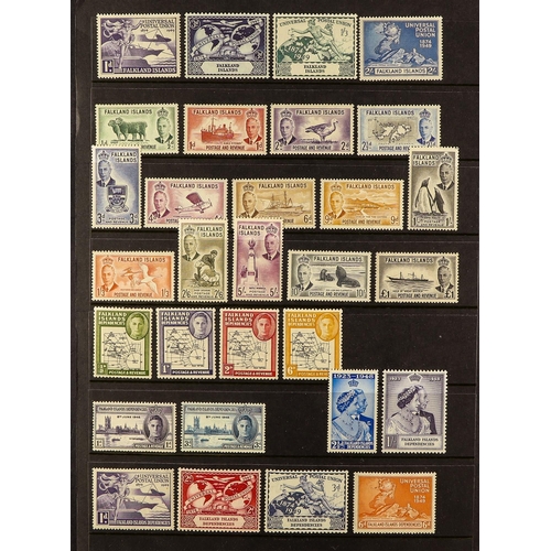 413 - FALKLAND IS. 1937-52 NEVER HINGED MINT COLLECTION complete SG 143/185, incl. 1938-50 Pictorials set,... 