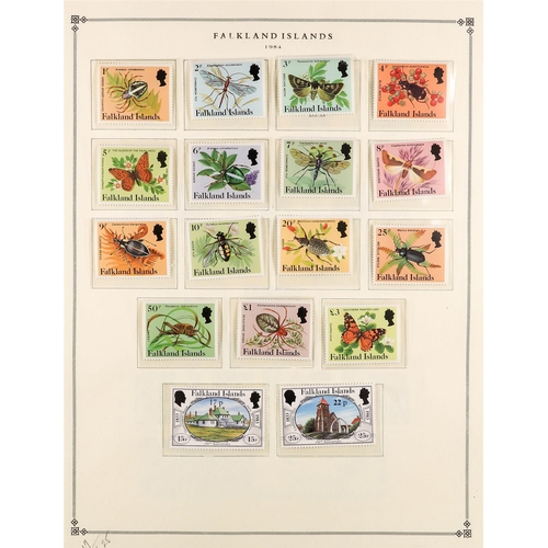 418 - FALKLAND IS. 1972-90 NEVER HINGED MINT COLLECTION looks complete, S.T.C. £450+. (375 stamps & 5 m/s)