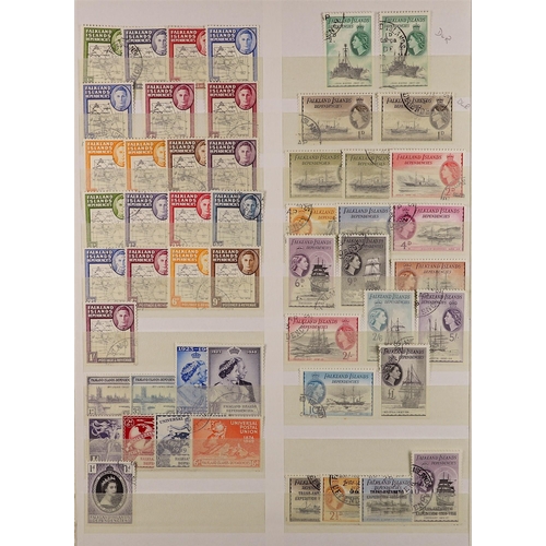 420 - FALKLAND IS. DEPS. 1944 - 2000 USED COLLECTION incl. 1944-45 overprinted sets, 1946-56 complete run ... 