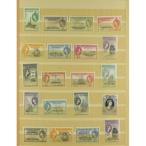 422 - FALKLAND IS. DEPS. 1953-82 NEVER HINGED MINT COLLECTION incl. 1954-62 Pictorials set, SOUTH GEORGIA ... 