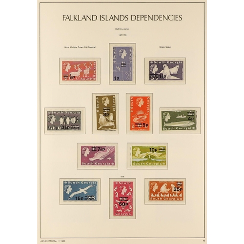 424 - FALKLAND IS-SOUTH GEORGIA 1963-85 NEVER HINGED MINT COLLECTION a complete run incl. 1963-69 Pictoria... 