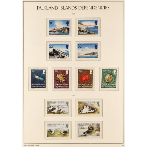 424 - FALKLAND IS-SOUTH GEORGIA 1963-85 NEVER HINGED MINT COLLECTION a complete run incl. 1963-69 Pictoria... 