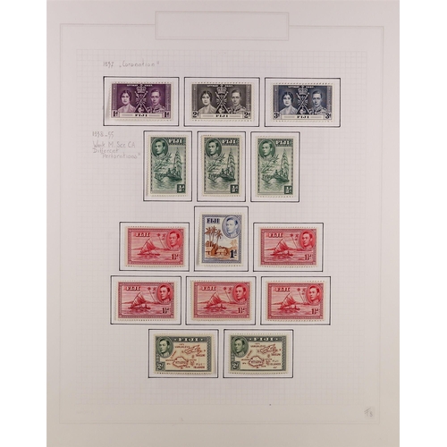 431 - FIJI 1937-66 COMPLETE MINT from SG 246-355, incl. all additional perfs and shades. S.T.C. £630. (120... 