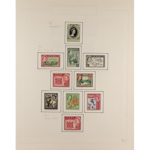 431 - FIJI 1937-66 COMPLETE MINT from SG 246-355, incl. all additional perfs and shades. S.T.C. £630. (120... 