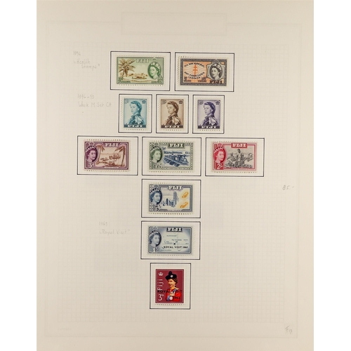 431 - FIJI 1937-66 COMPLETE MINT from SG 246-355, incl. all additional perfs and shades. S.T.C. £630. (120... 