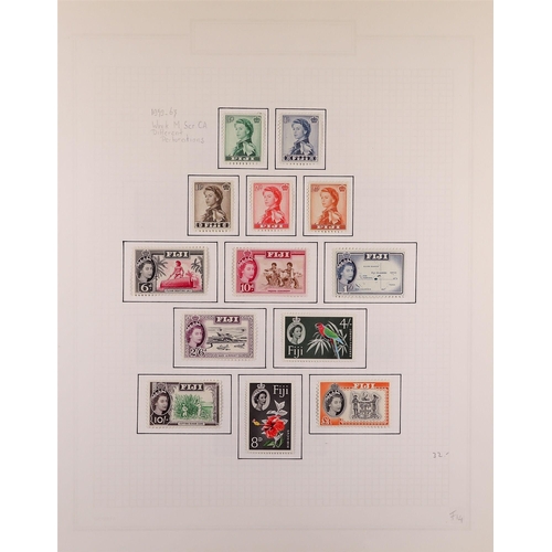 431 - FIJI 1937-66 COMPLETE MINT from SG 246-355, incl. all additional perfs and shades. S.T.C. £630. (120... 