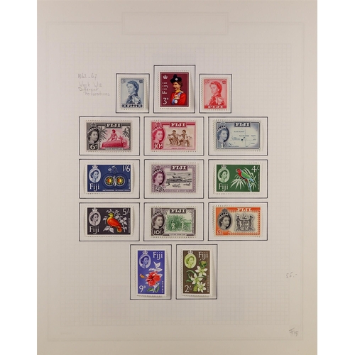 431 - FIJI 1937-66 COMPLETE MINT from SG 246-355, incl. all additional perfs and shades. S.T.C. £630. (120... 