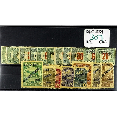 437 - FIUME 1918-24 RANGES incl. 1918-19 