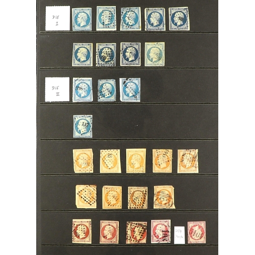 438 - FRANCE 1849-1900 USED COLLECTION with many shades, types and postmarks interest, incl. 1849-52 20c (... 