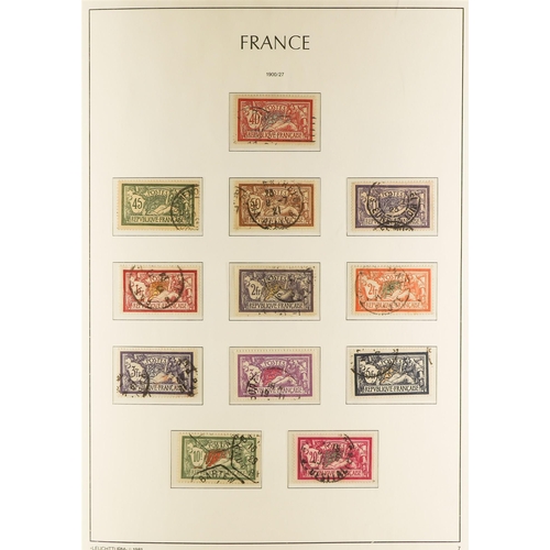 444 - FRANCE 1900-49 USED COLLECTION in a hingeless Lighthouse album, almost complete for the period (no A... 